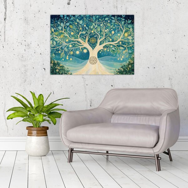 Slika – Magično drvo sa spiralama (70x50 cm)