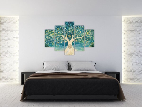 Slika – Magično drvo sa spiralama (150x105 cm)