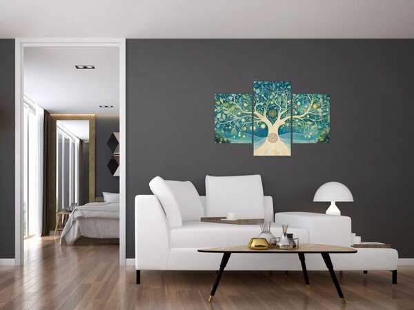 Slika – Magično drvo sa spiralama (90x60 cm)