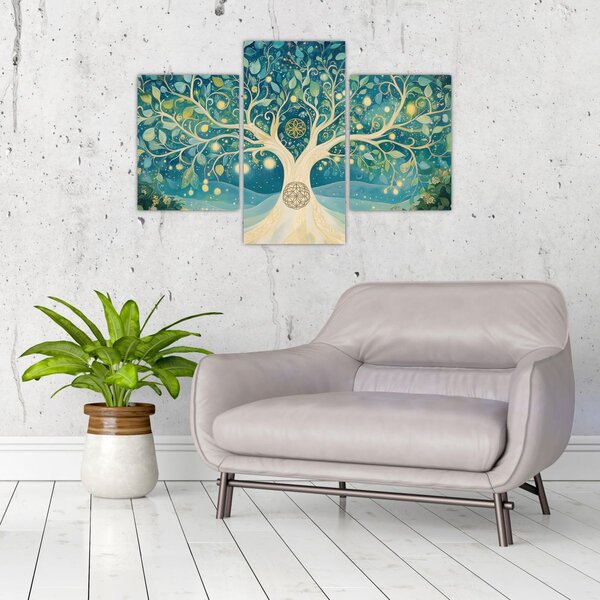 Slika – Magično drvo sa spiralama (90x60 cm)