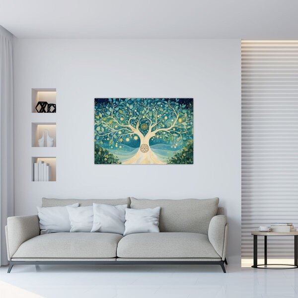 Slika – Magično drvo sa spiralama (90x60 cm)