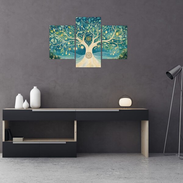 Slika – Magično drvo sa spiralama (90x60 cm)