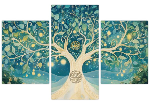 Slika – Magično drvo sa spiralama (90x60 cm)