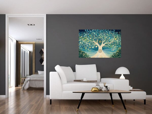 Slika – Magično drvo sa spiralama (90x60 cm)