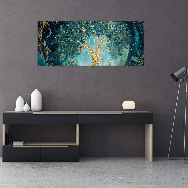 Slika – Drvo života u svemiru (120x50 cm)