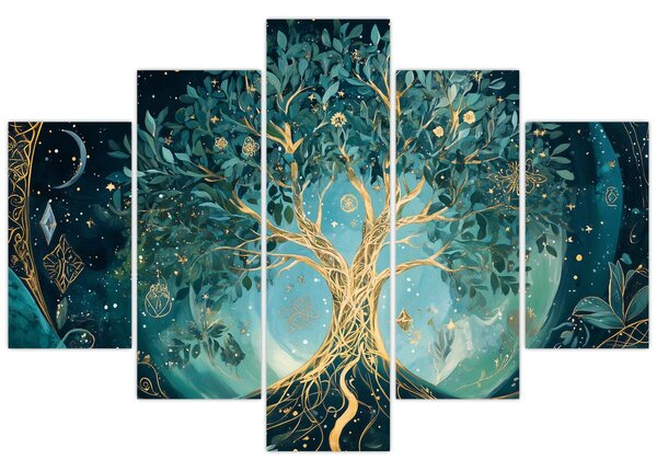 Slika – Drvo života u svemiru (150x105 cm)