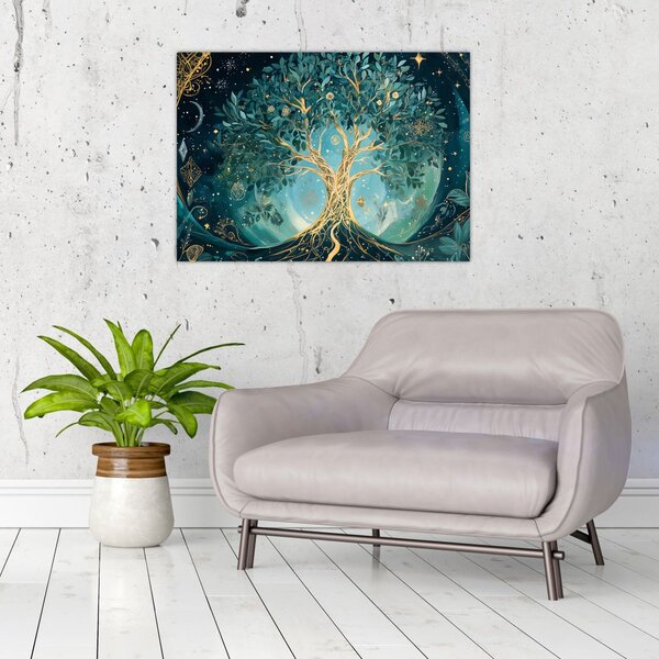 Slika – Drvo života u svemiru (70x50 cm)