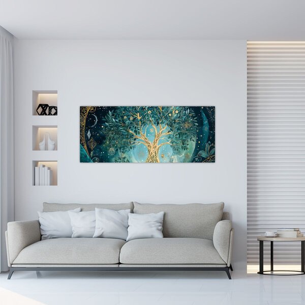 Slika – Drvo života u svemiru (120x50 cm)
