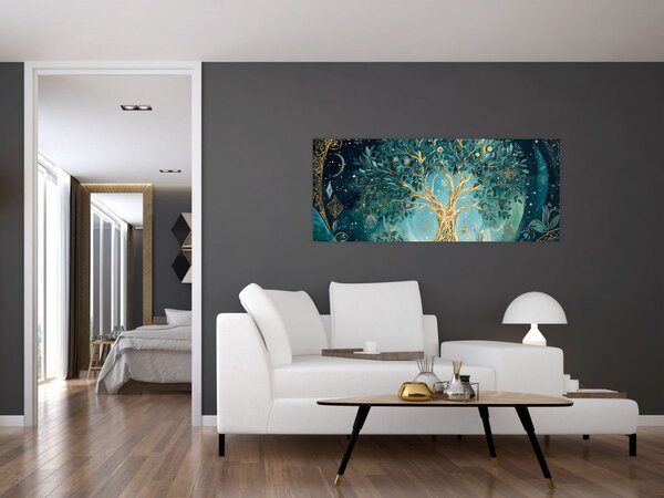 Slika – Drvo života u svemiru (120x50 cm)