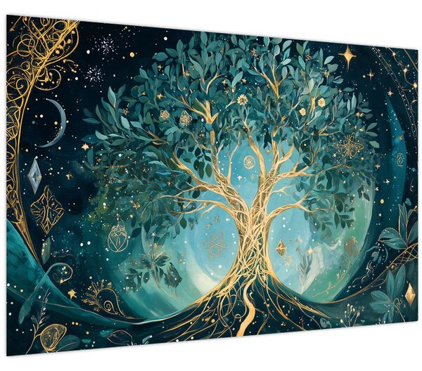 Slika – Drvo života u svemiru (90x60 cm)