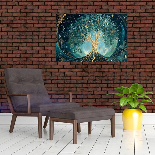 Slika – Drvo života u svemiru (90x60 cm)