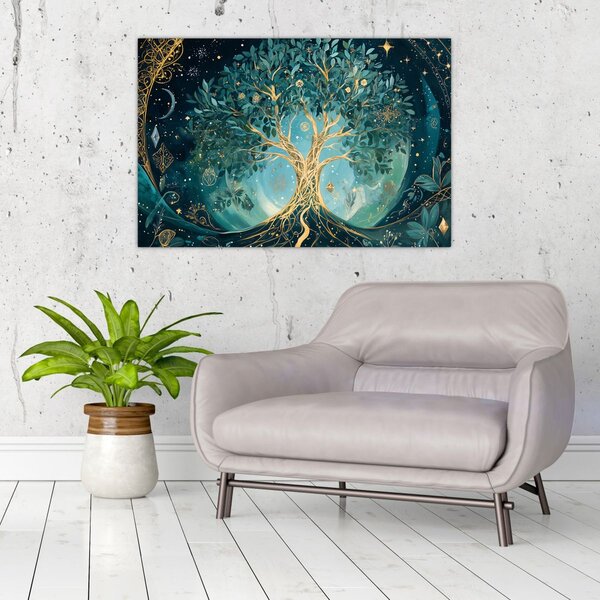 Slika – Drvo života u svemiru (90x60 cm)