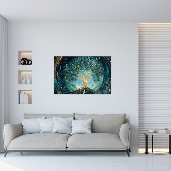 Slika – Drvo života u svemiru (90x60 cm)