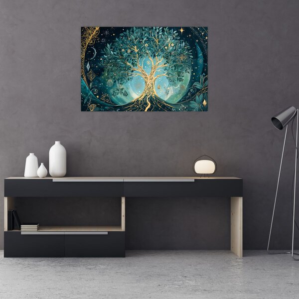 Slika – Drvo života u svemiru (90x60 cm)