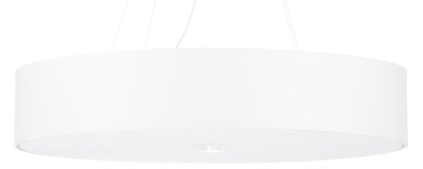 Bijela viseća svjetiljka s tekstilnim sjenilom ø 70 cm Herra – Nice Lamps