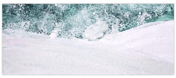 Slika - Tirkizna apstrakcija (120x50 cm)
