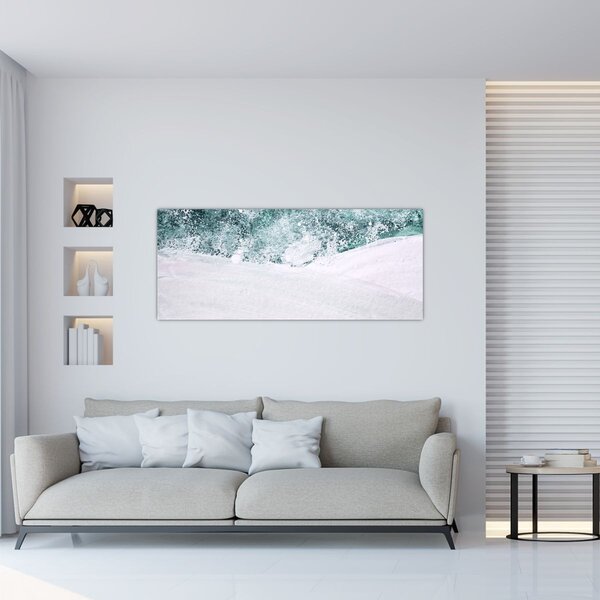 Slika - Tirkizna apstrakcija (120x50 cm)