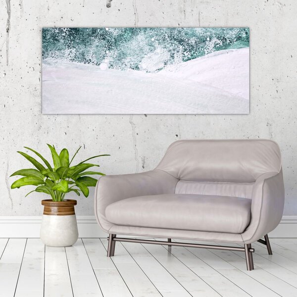 Slika - Tirkizna apstrakcija (120x50 cm)