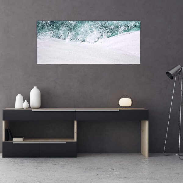 Slika - Tirkizna apstrakcija (120x50 cm)