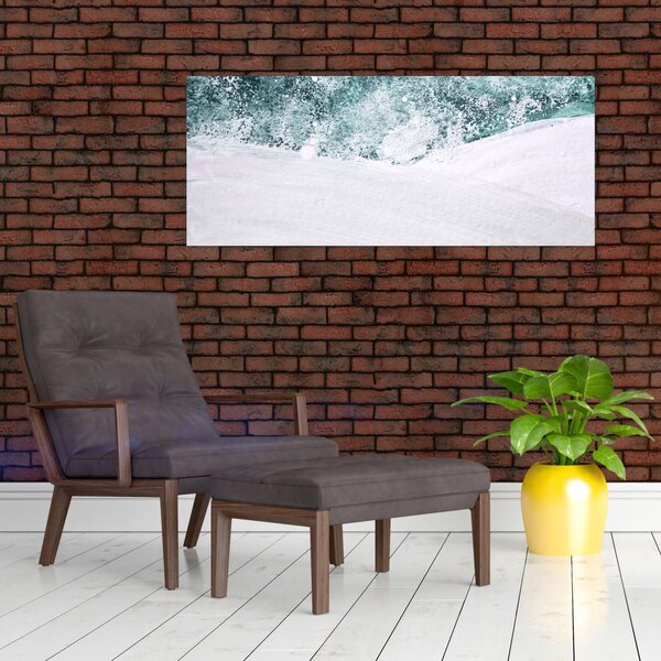 Slika - Tirkizna apstrakcija (120x50 cm)