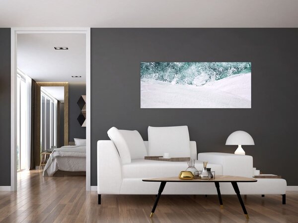 Slika - Tirkizna apstrakcija (120x50 cm)