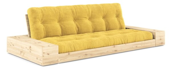 Žuta sklopiva sofa od samta 244 cm Base – Karup Design