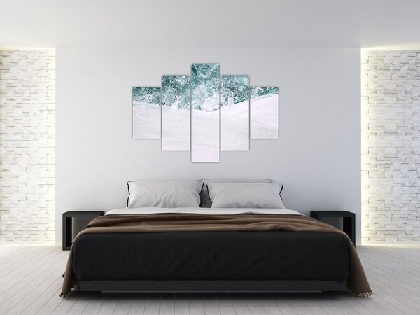Slika - Tirkizna apstrakcija (150x105 cm)