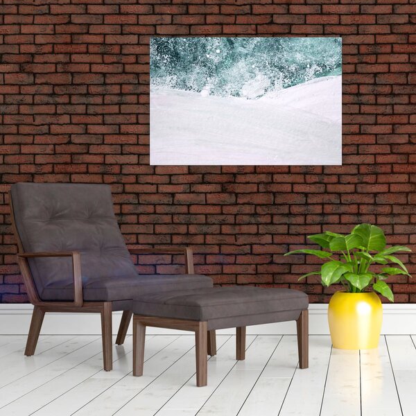 Slika - Tirkizna apstrakcija (90x60 cm)