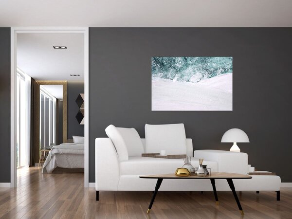 Slika - Tirkizna apstrakcija (90x60 cm)