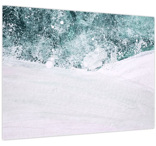 Slika - Tirkizna apstrakcija (70x50 cm)
