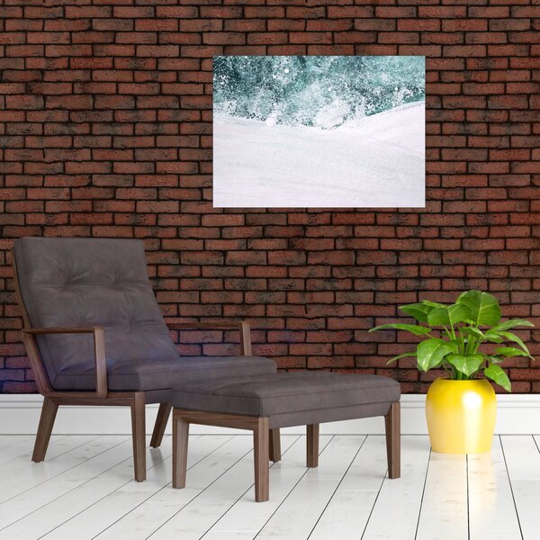 Slika - Tirkizna apstrakcija (70x50 cm)