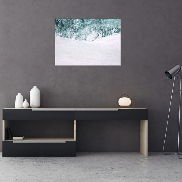 Slika - Tirkizna apstrakcija (70x50 cm)