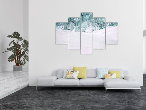 Slika - Tirkizna apstrakcija (150x105 cm)