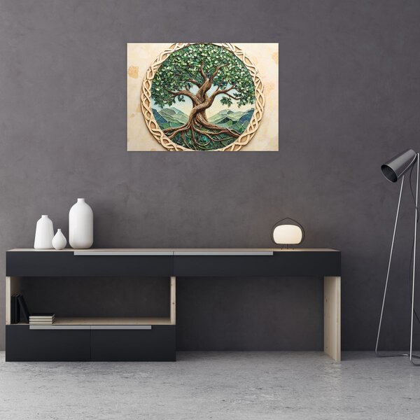 Slika – Ispleteno drvo života (70x50 cm)