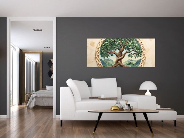 Slika – Ispleteno drvo života (120x50 cm)