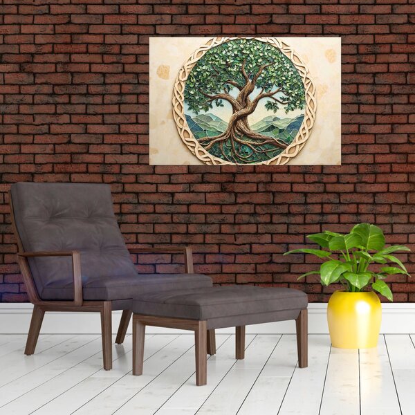 Slika – Ispleteno drvo života (90x60 cm)