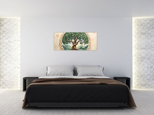Slika – Ispleteno drvo života (120x50 cm)