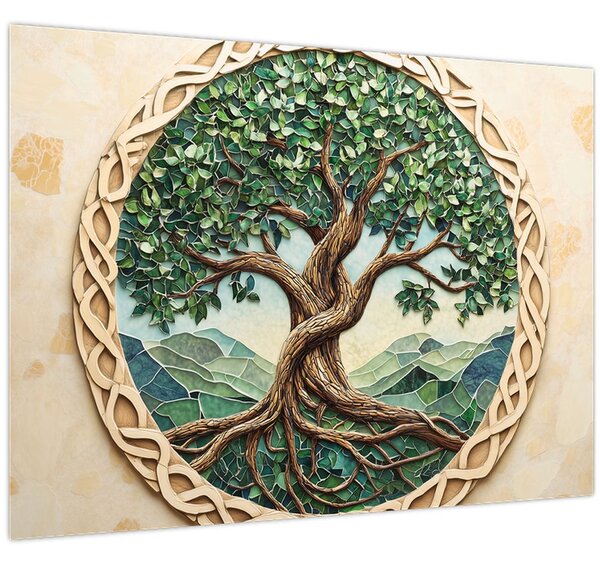 Slika – Ispleteno drvo života (70x50 cm)