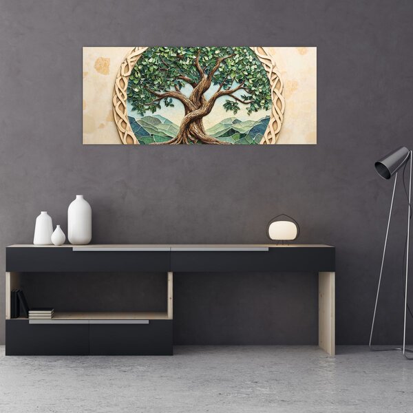 Slika – Ispleteno drvo života (120x50 cm)
