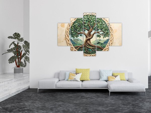 Slika – Ispleteno drvo života (150x105 cm)
