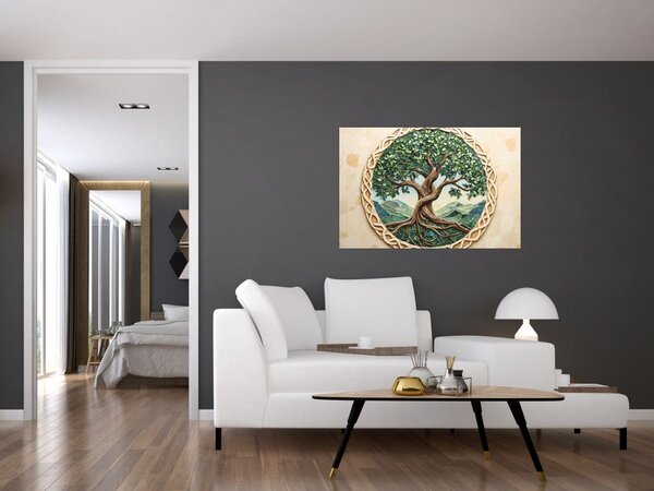 Slika – Ispleteno drvo života (90x60 cm)