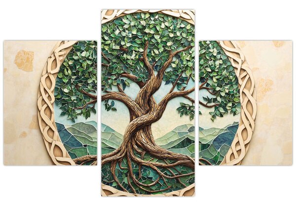 Slika – Ispleteno drvo života (90x60 cm)