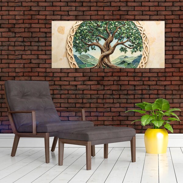 Slika – Ispleteno drvo života (120x50 cm)