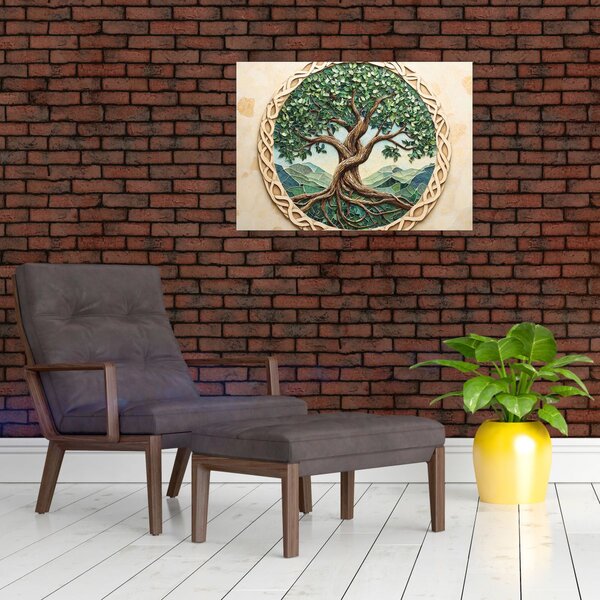 Slika – Ispleteno drvo života (70x50 cm)