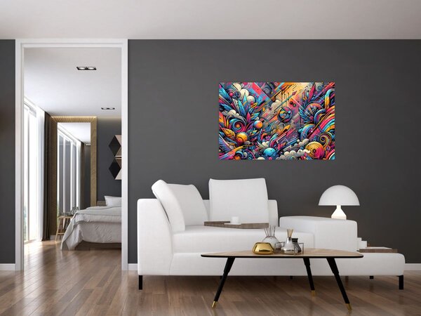 Slika - Šareni grafiti (90x60 cm)