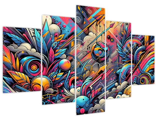 Slika - Šareni grafiti (150x105 cm)