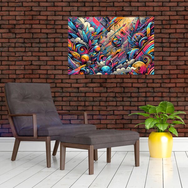 Slika - Šareni grafiti (90x60 cm)