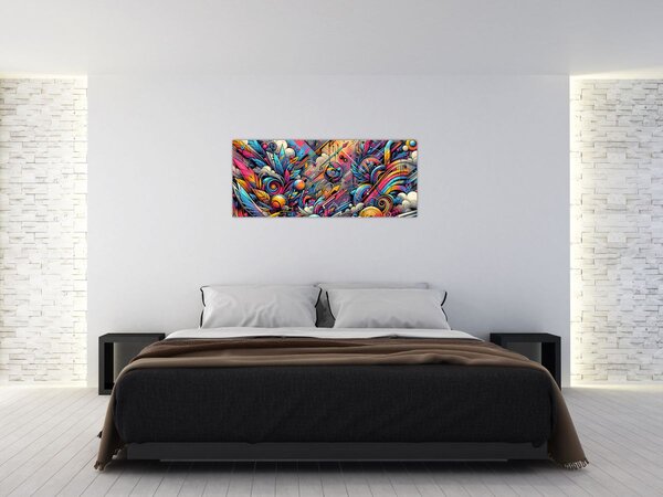 Slika - Šareni grafiti (120x50 cm)