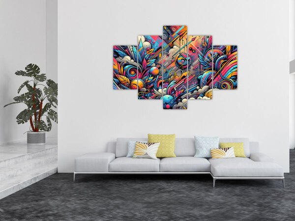 Slika - Šareni grafiti (150x105 cm)