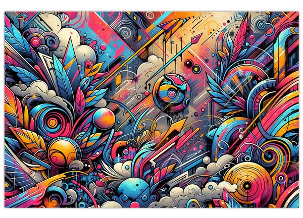 Slika - Šareni grafiti (90x60 cm)